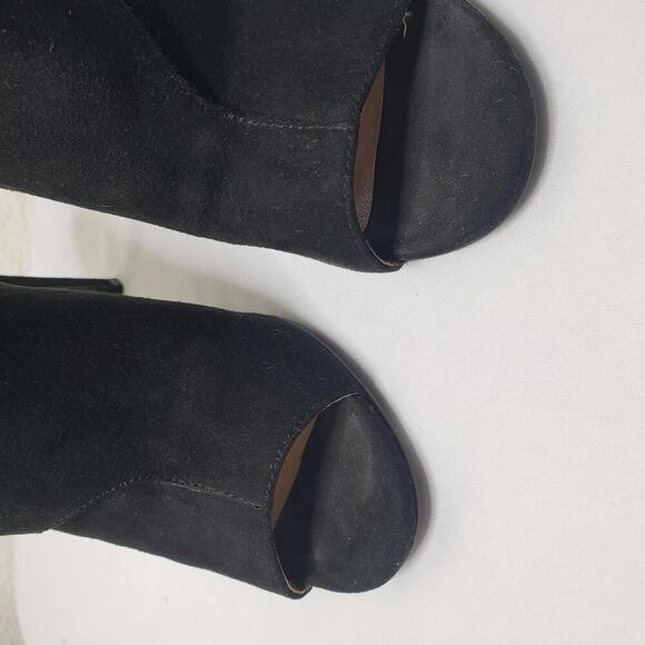 Calvin Klein Women's Sz 7.5 Faux Suede Peep Toe Stiletto Pump - Picture 5 of 9